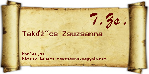 Takács Zsuzsanna névjegykártya
